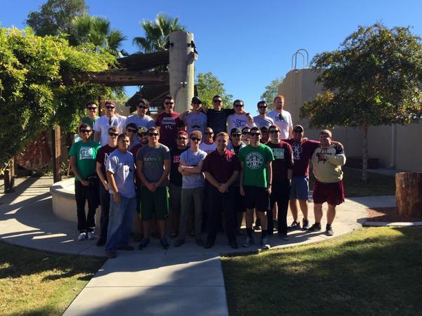 NMSUAlumFriends's tweet photo. Thank you @KappaSigmaNMSU for volunteering with us for #keepstategreat #AggieUp #aggieshine http://t.co/k2ByIV5JKX