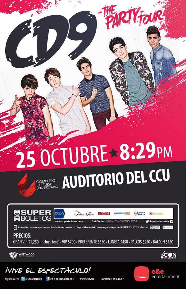 RevistaNetas's tweet image. Llego el día @somosCD9 los espera  en el @ccubuap Puebla 8:29 p.m.