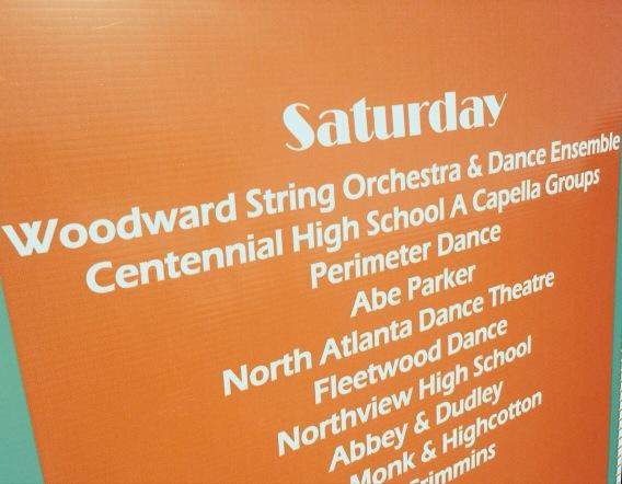 Centennial Chorus no. 2 on the Johns Creek Festival Main Stage performance marquis!!