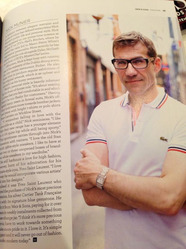 NickMunier's tweet photo. Delighted to feature in @WeirandSons #StyleMagazine in @image_magazine #NovEdition #Fashion #YSL #Cartier #Lacoste http://t.co/W2boLuzFrJ