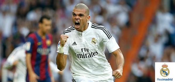 57' Así celebró <a href="/officialpepe/">Pepe</a> el gol que puso por delante al Real Madrid #RealMadridvsFCB #RMLive