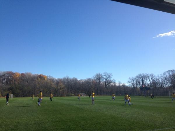 Beautiful day for an important game against the Concordia Cobbers at 1 PM