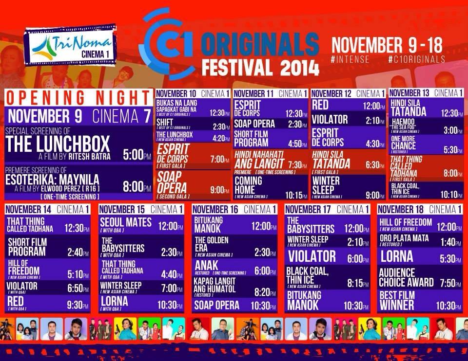 c1origs's tweet image. Cinema One Originals Schedule: #C1Originals #Intense #Retweet