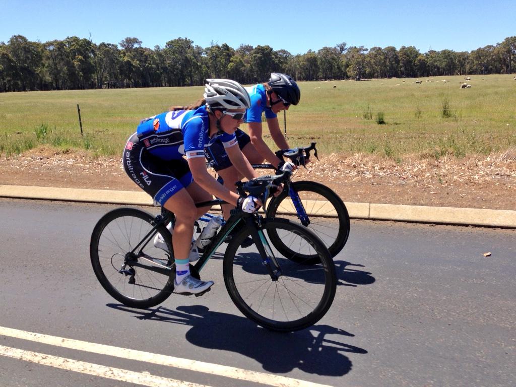 Bec and Erin in a breakaway #2014ToMR