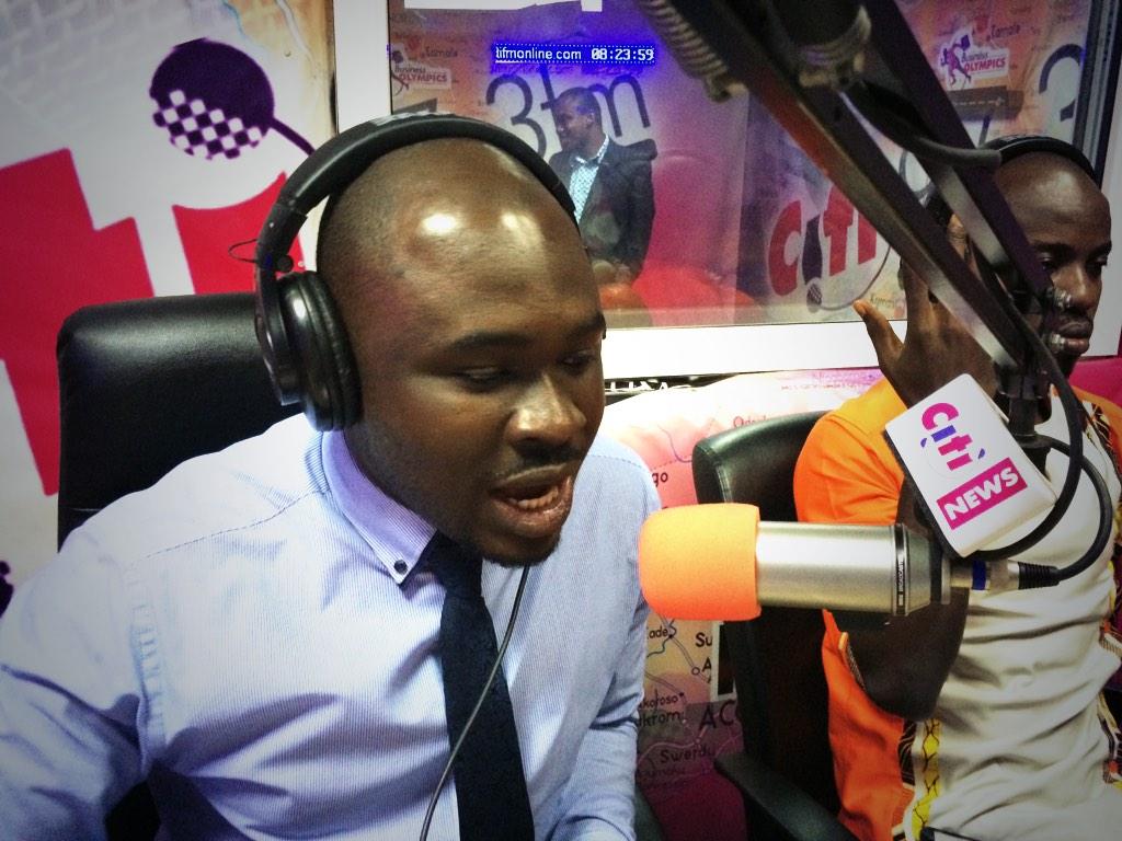 Citi973's tweet photo. . @KofiAshon talking about the #TankfullFriday on #CitiCBS. http://t.co/hzuc78w9SF
