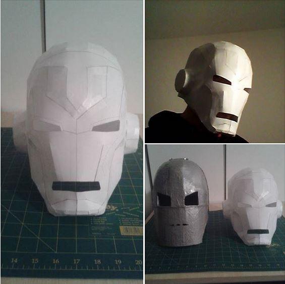 Cardboard Casco Iron Man Papercraft Pdf Mask Pepakura Files