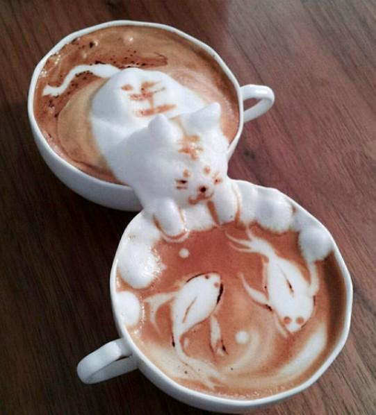 PlayLabTv's tweet image. Kazuki Yamamoto - coffee-foam art. #NotMadeToLast #coffee