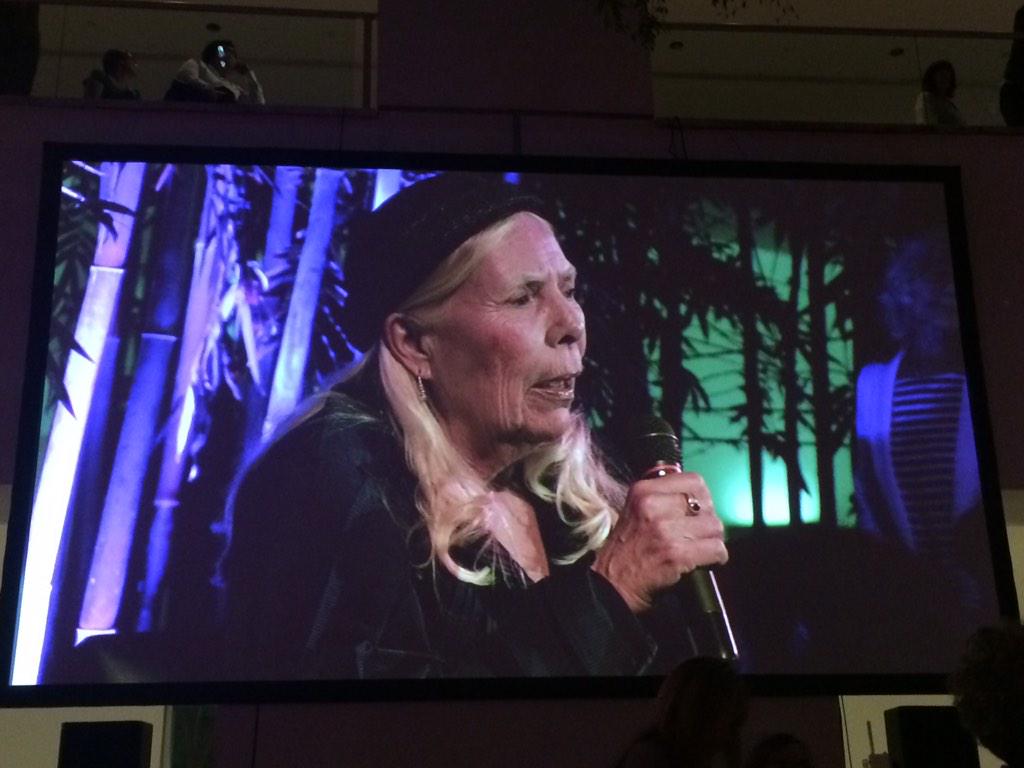 Went to wish a happy birthday to Joni Mitchell at the 