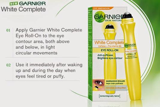 garnier white complete eye roll on