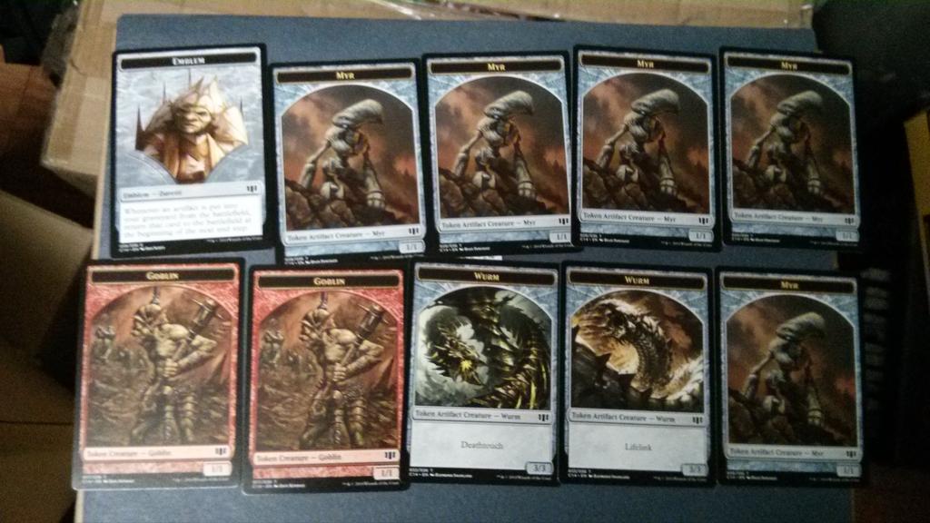 CMDRDecks's tweet photo. #MTGC14 #Daretti #Tokens both sides http://t.co/tynF9x73TT