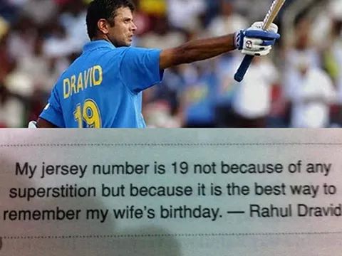 dravid jersey number