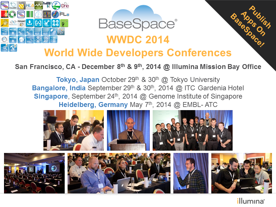 rtecotzky's tweet photo. Register Today for The 2014 BaseSpace Worldwide Developer Conference (WWDC)
http://t.co/ObuXapUom0
#BaseDev2014 http://t.co/zZPNSfOJWd