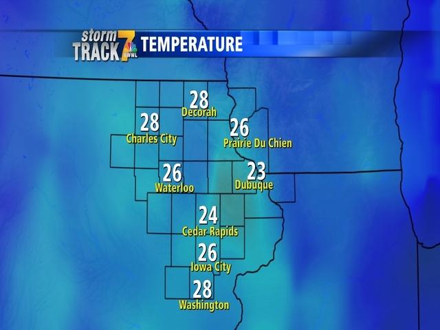The winds have died down (for now), and temps are in the mid 20s. Winds pick up again today. #kwwlwx #iawx