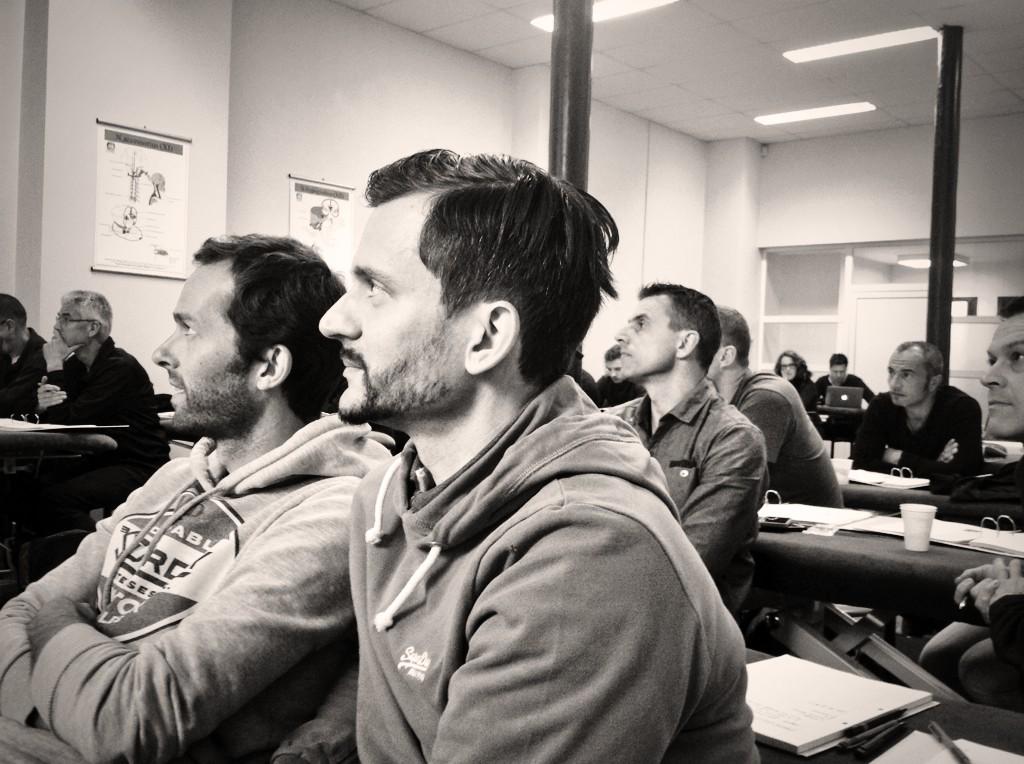 fredericvanburm's tweet photo. "Who yells more into the spinal cord?" Differential diagnosis with AK and former ACMilan man Joe Shafer @IAOenglish http://t.co/bAVKF9erFX