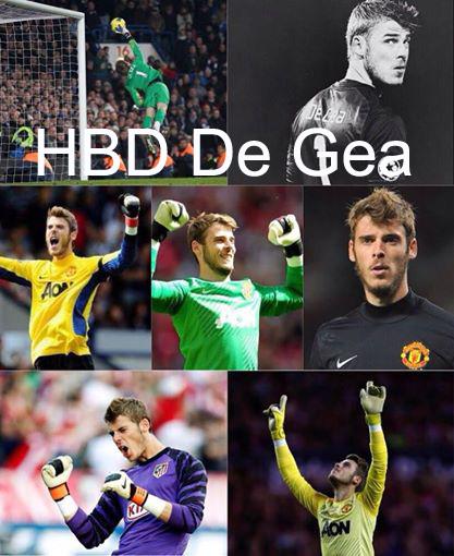  and football fans in general join your hands to wish Happy 24th Birthday Red Devils goalie David De Gea. 