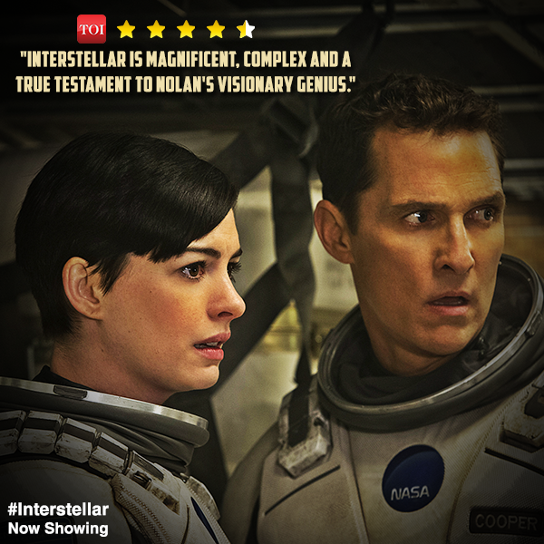 WarnerBrosIndia's tweet photo. #Interstellar has taken India by storm. When are you going? .@timesofindia 4.5 Stars - http://t.co/Bwkn3JWno2 http://t.co/ZFU4r2uqpm