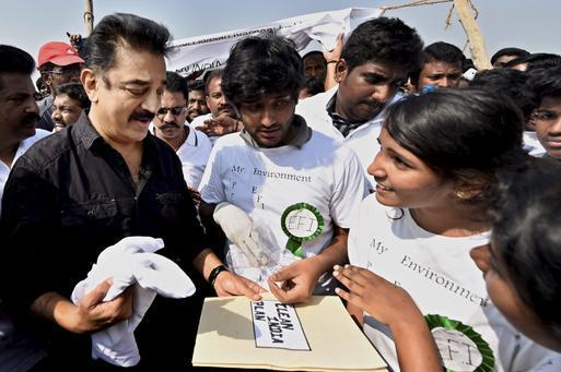 Happy Bday Maverick!" Kamal Haasan celebrates birthday with a clean up drive  