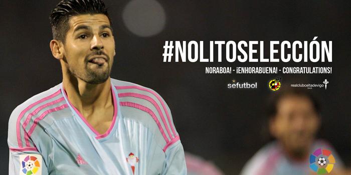 RCCelta's tweet photo. ¡Nolito convocado por la @SeFutbol! ¡Felicidades crack! #RCCV http://t.co/AKWomxDEK9