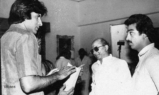 Amitabh Ji with Kamal Haasan  & S.Ramnathan ji on the set of  Happy Birthday Kamal Haasan Ji