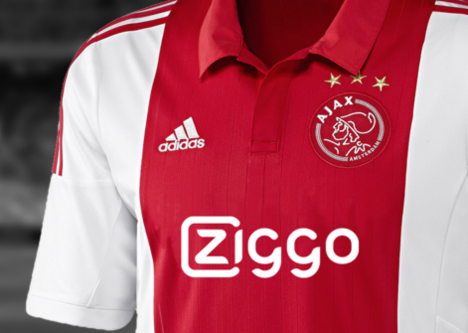 OFFICIEEL | Voor het bedrag van 8 miljoen euro per jaar staat Ziggo de komende 4,5 jaar op het shirt van Ajax.