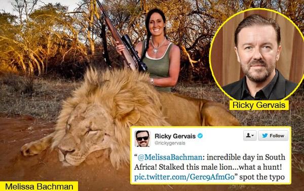 Protect_Wldlife's tweet photo. Put Down Of the Year By @rickygervais  #IMAGREENMONSTER  #FurFreeFriday  #BanCannedHunting http://t.co/TTRa0AyGTU