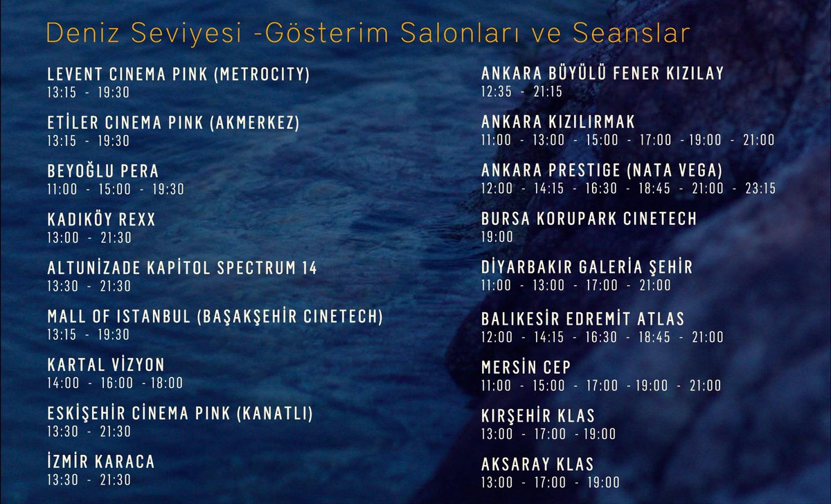 Deniz Seviyesi sinemalarda! Kaçırmayın diye gösterim salonları ve seansları burada! #denizseviyesi