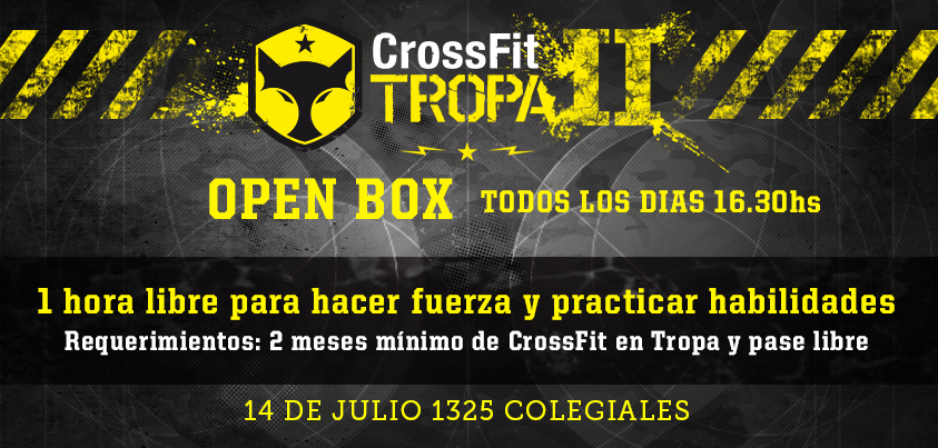 CrossFitTropa's tweet photo. Animate al OPEN BOX en #Tropa Colegiales #EligeTuPropiaAventura http://t.co/JIAYJnih3F