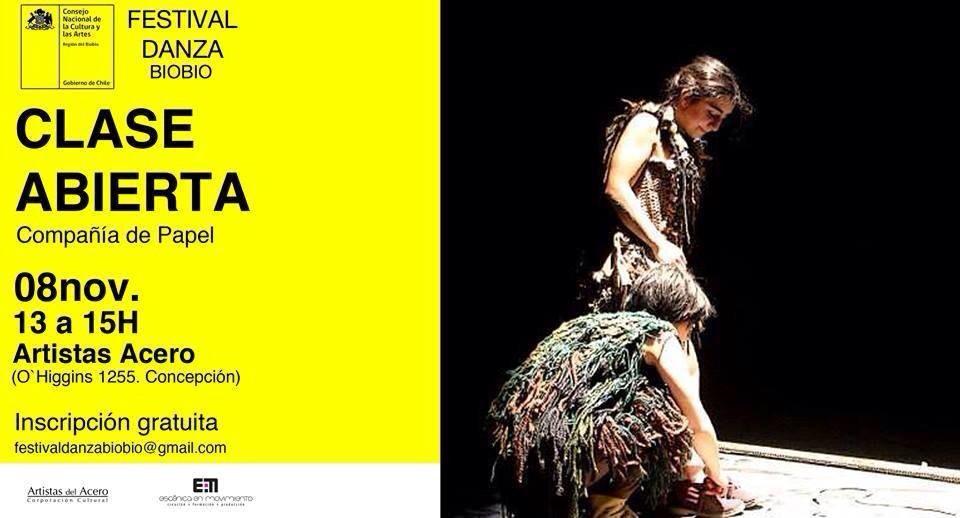 reddanza's tweet image. Aún quedan cupos para #ClaseAbierta con Cia. De Papel #FestivalDanzaBiobio @Cultura_Biobio @escenica_ Inscríbete!
