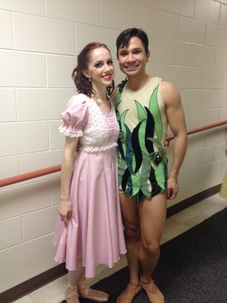 YosvaniRamos's tweet photo. With my beautiful Wendy after our first trip to Neverland @CincyBallet #cbpeterpan http://t.co/D9Eum1zUA9