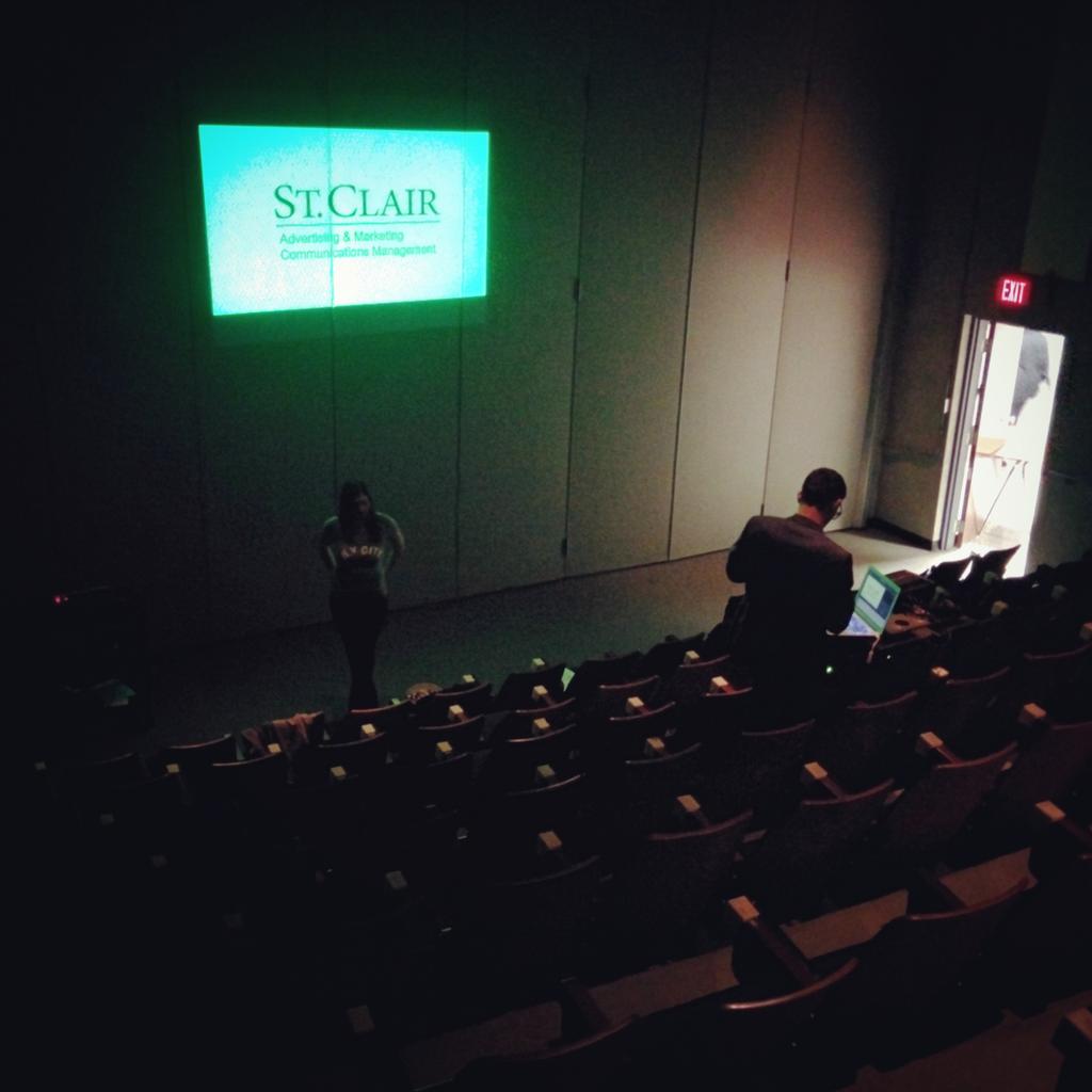 WindsorAdSchool's tweet photo. Prepping for our first #StClairADV presentation! #HolyNames #HighSchoolTakeover http://t.co/eVYu8QjhjC