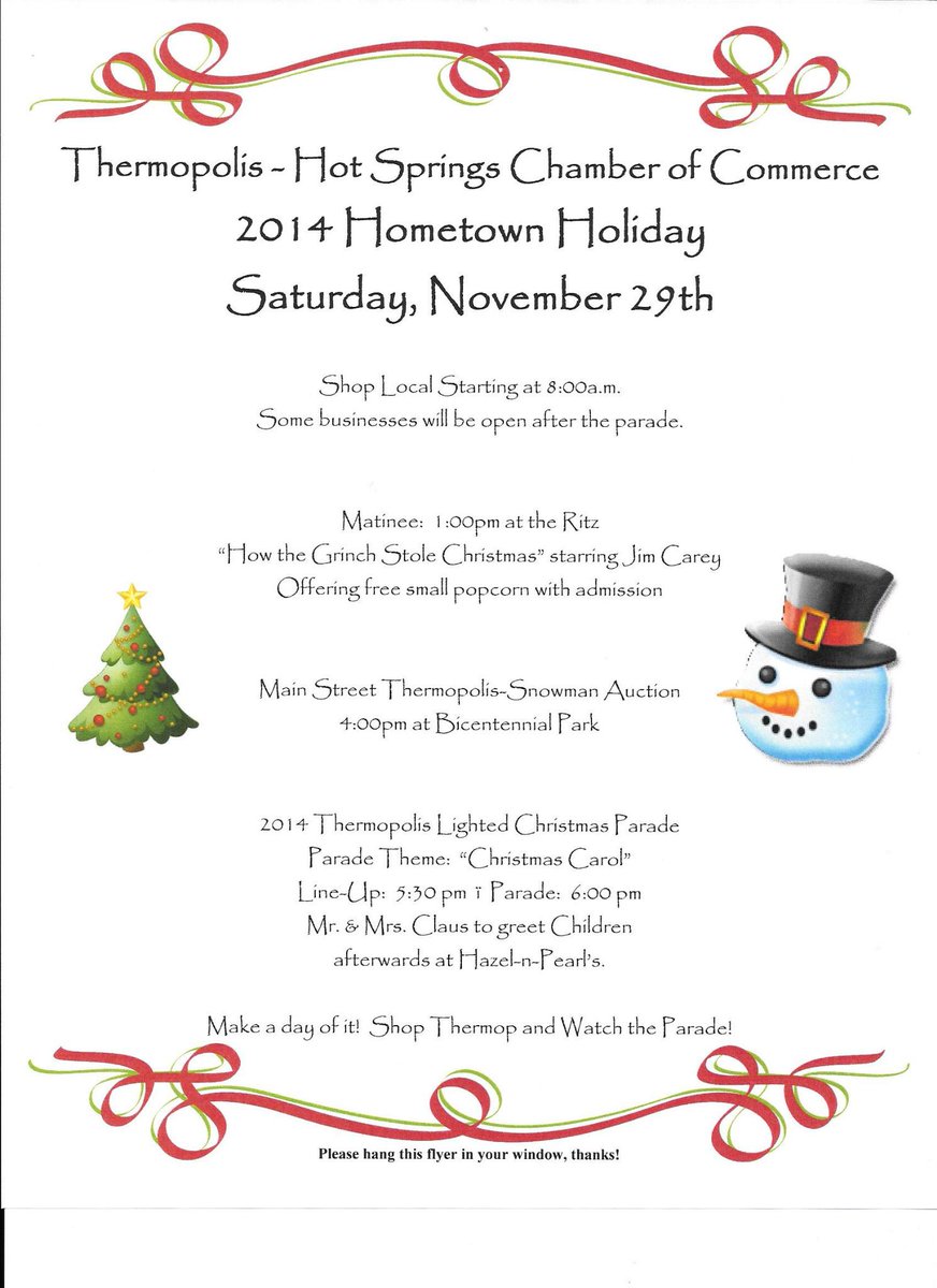 ThermopChamber's tweet photo. Join Our Hometown Holiday http://t.co/DFbuXFNOWr