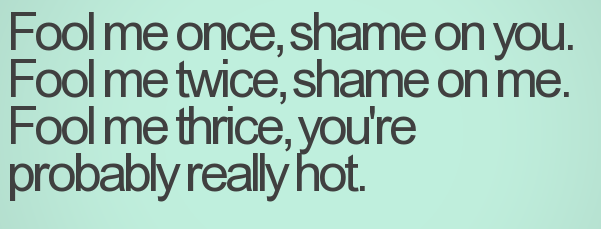 TheDatingDoc's tweet image. Fool me once...