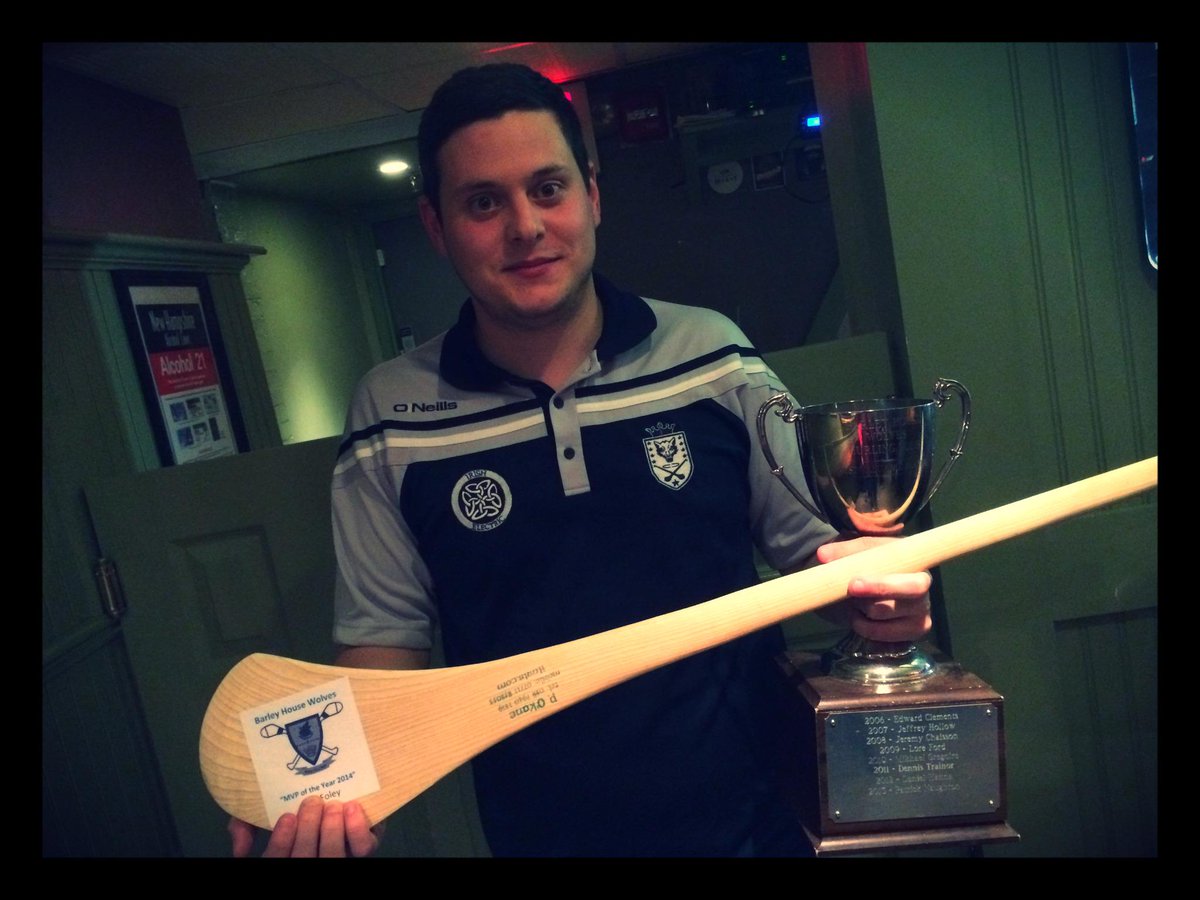 The #BarleyHouseWolves 2014 MVP - Alec Foley #hurling