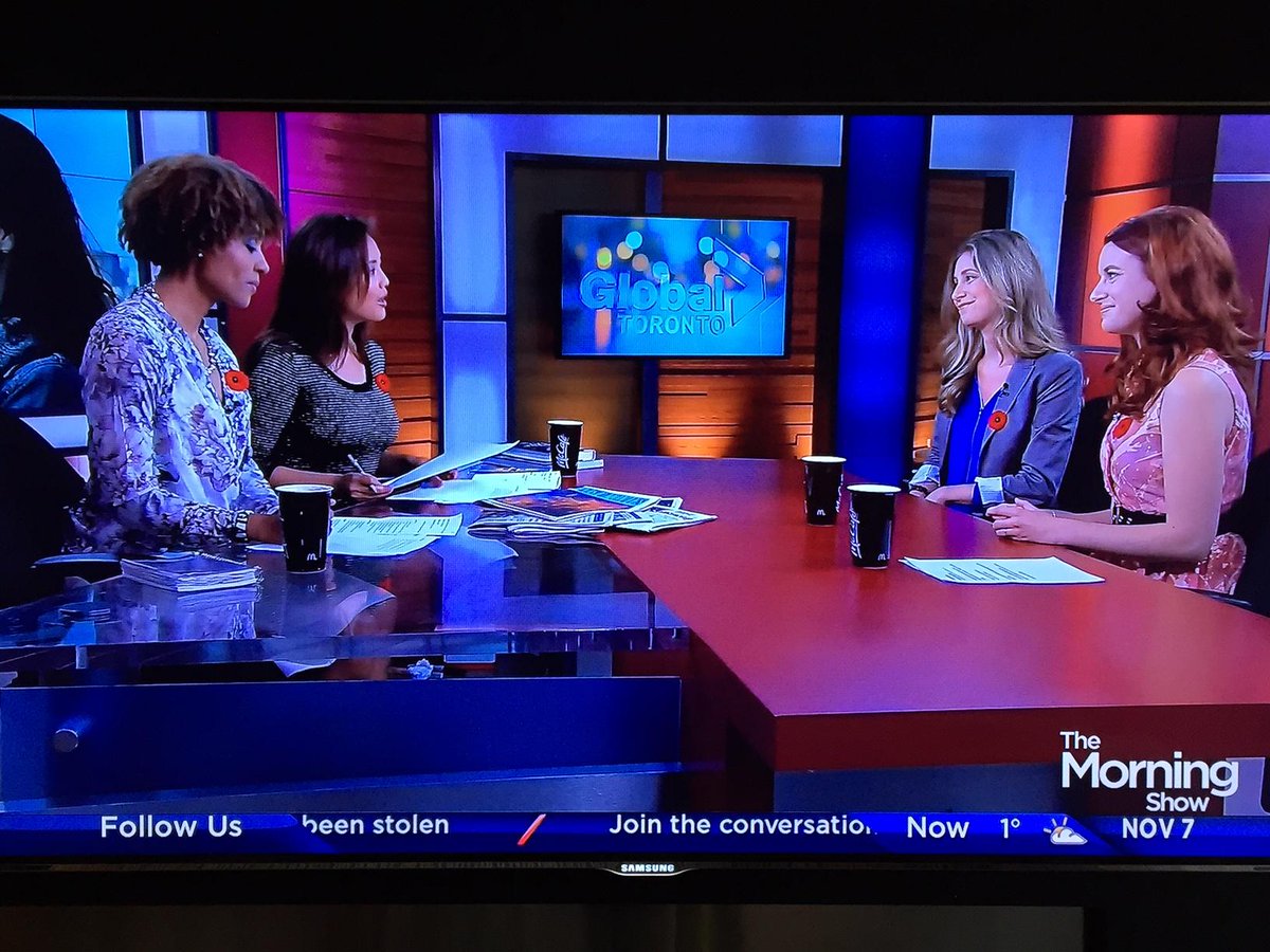 NaomiMcDougallJ's tweet photo. Great time this morning on @morningshowto with @Caitlin_Gold about @ImagineTheFilm! Opening tonight @MLTCarlton!! http://t.co/dvokI1JLmH