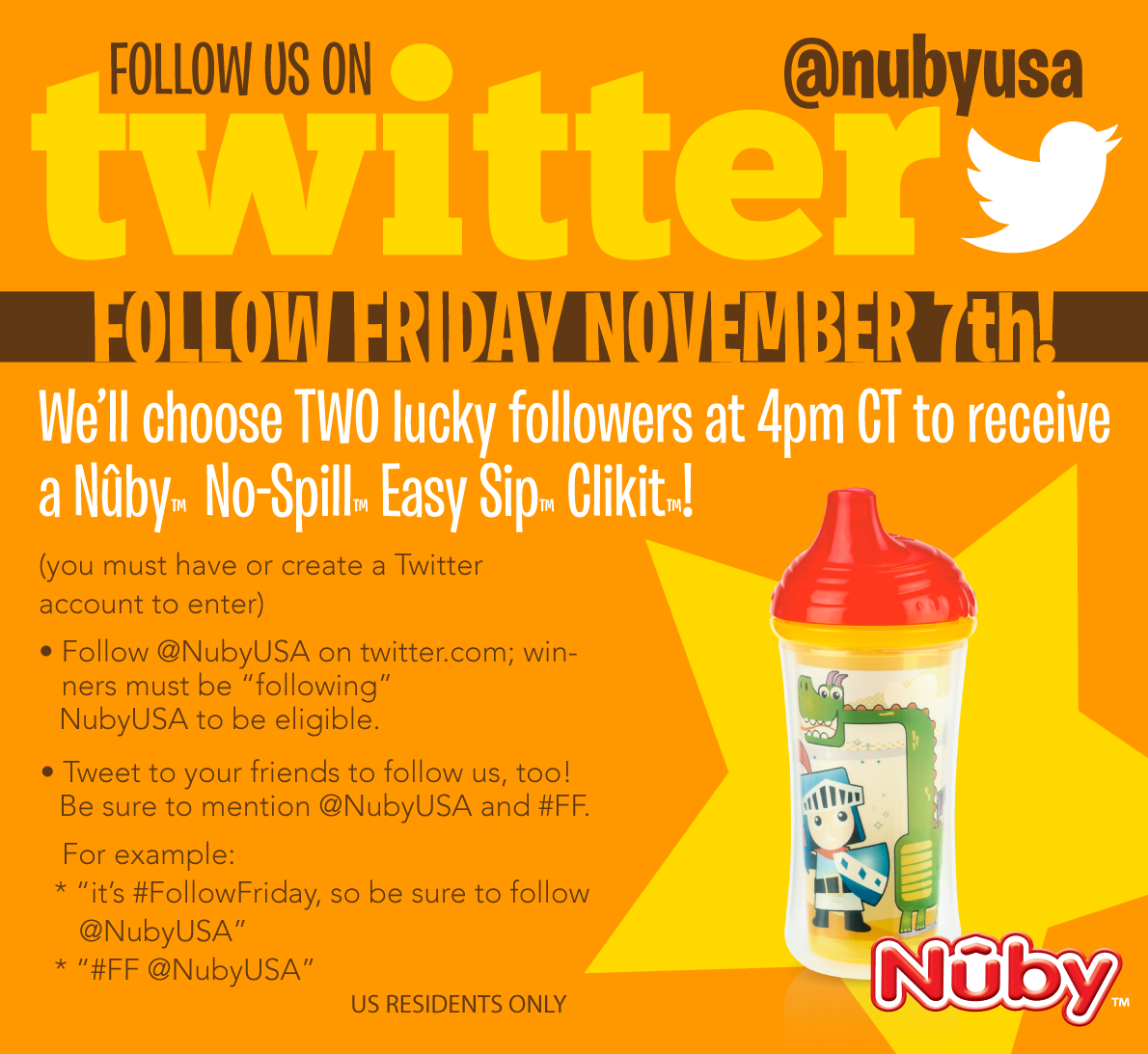 NubyUSA's tweet image. #FF #Giveaway Follow @NubyUSA &amp;amp; #RT for a chance to #WIN a #Nuby No-Spill Easy Sip Clik-it Cup ! Ends 11/7 at 4pm CT!
