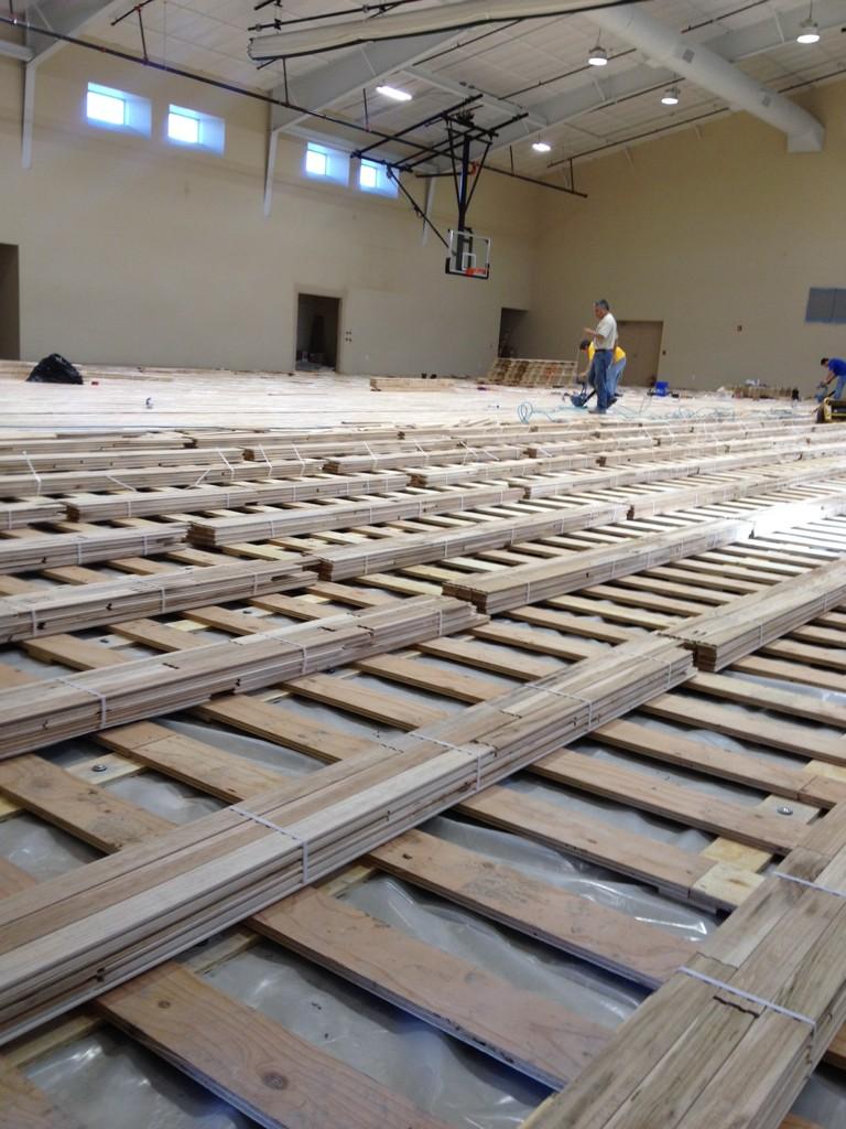 Flooring going in! #wildcatwin