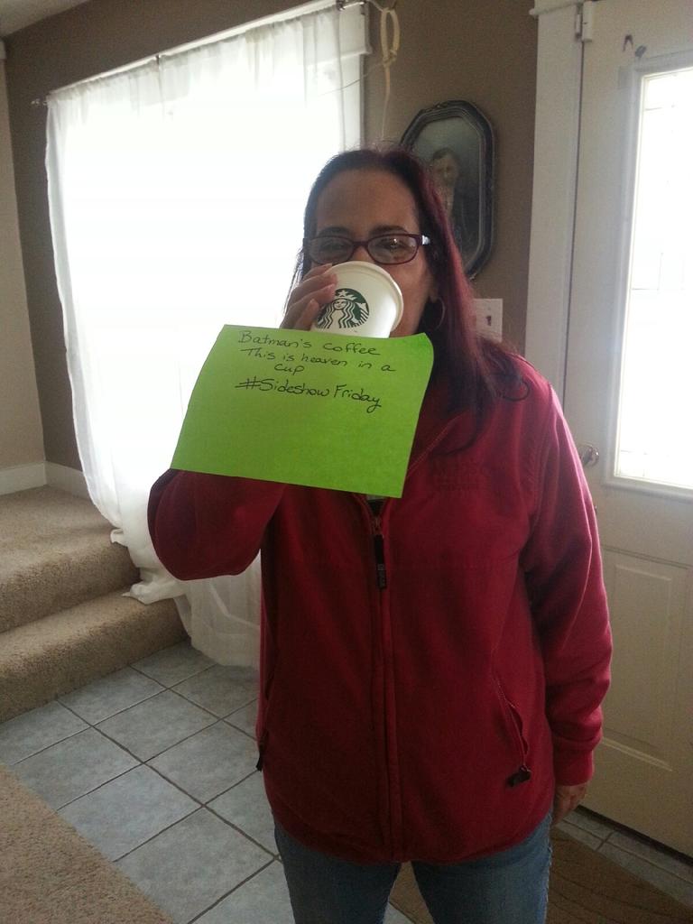 donnacasey141's tweet photo. @collectsideshow batman only drinks Starbucks #SideshowFriday http://t.co/b9AWFWaA4G