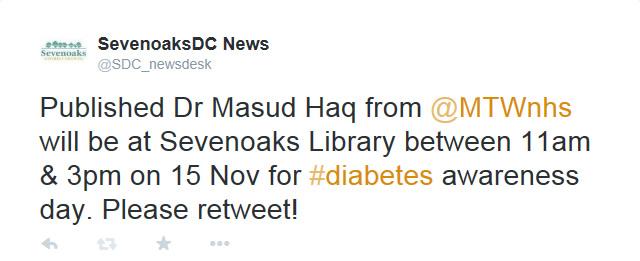 Pls retweet <a href="/SevenoaksMums/">Sevenoaks Mums</a> <a href="/SevenoaksWire/">Sevenoaks News Wire</a> @sevenoakspeople 
<a href="/in_kent/">In Kent</a> They'll also be free blood &amp; glucose testing!