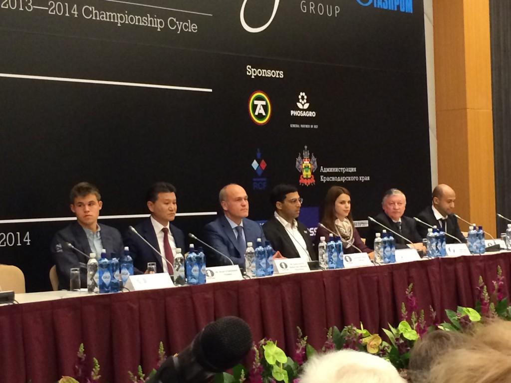 geoffreyborg's tweet photo. First press conference underway http://t.co/eL5OOXlI1I