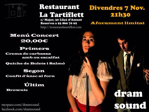 DramSound's tweet image. No teniu plan per avui?#dramsound estarem al Restaurant La Tartiflett,on podreu gaudir d'aquest deliciós menú francès