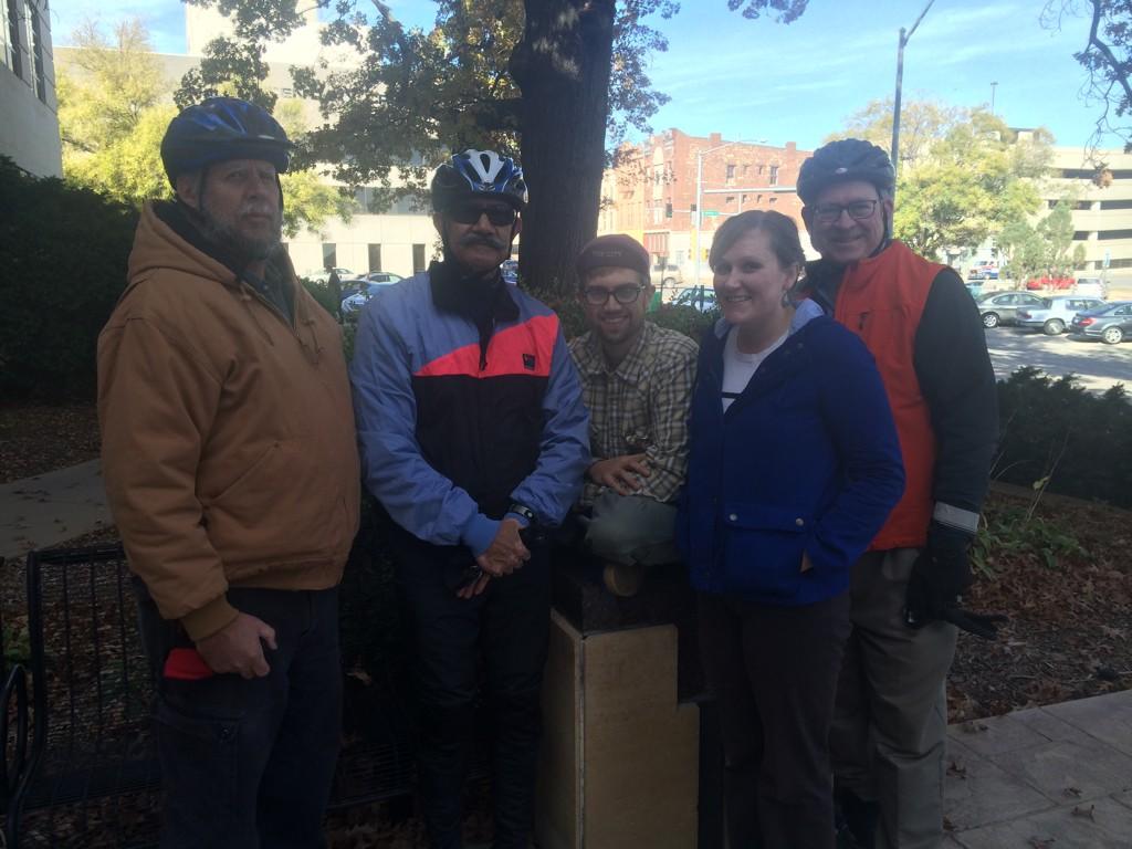 Getting ready to shoot a bike video in downtown Topeka!!