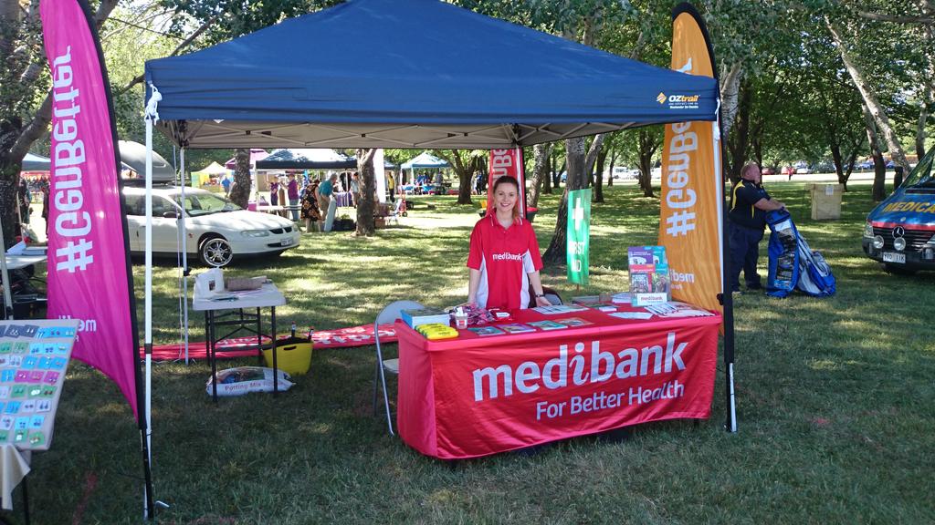PeterKocmar's tweet photo. “@CanberraGenBet: @growingNSW hanging out at the #Wodenvalleyfestival with @medibank 's #genbetter message http://t.co/RSU5cs8xck”