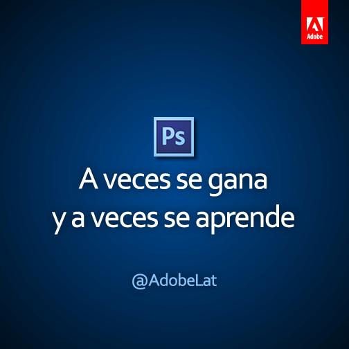 AdobeLat's tweet photo. ¡No te rindas! PS a veces se gana y a veces se aprende.
http://t.co/q0nZat1jml #AdobeStyle http://t.co/IJ09LGq94D