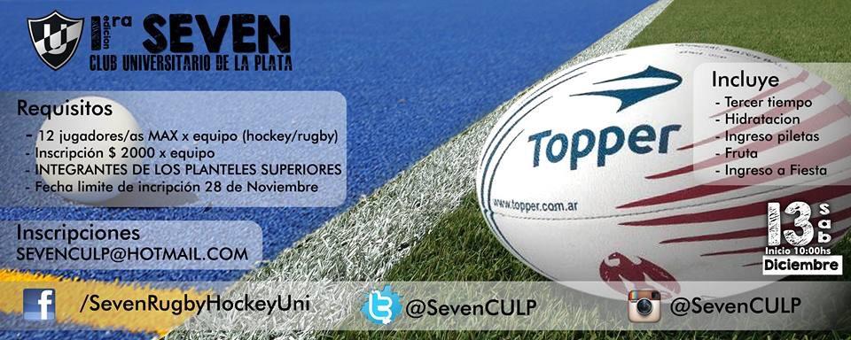 SevenCULP's tweet photo. Primera edición - SEVEN CLUB UNIVERSITARIO SE LA PLATA - 13 de diciembre - FIESTA ASEGURADA !!!! http://t.co/cqmk4uqD4M