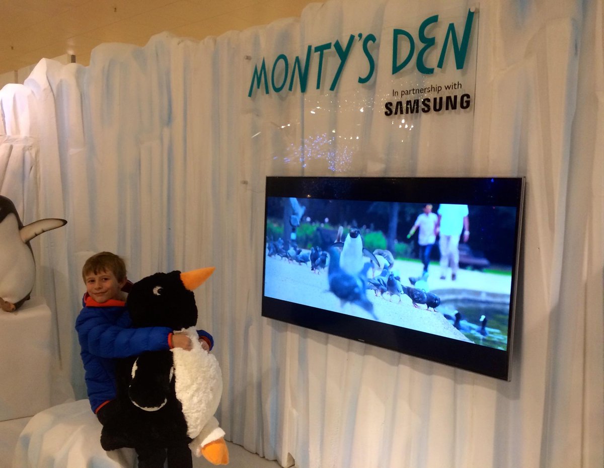 My son 'Monty' enjoying his new Den at JL Bristol. Thanks for making my son's Xmas @johnlewisretail #montythepenguin