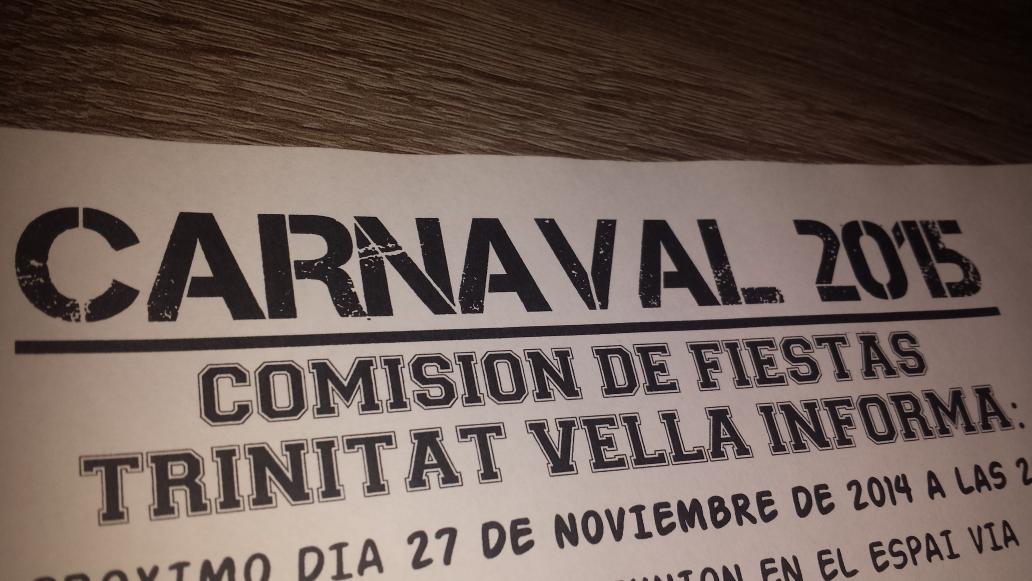 CFTrinitatVella's tweet photo. Ja estem preparant Carnaval 2015 http://t.co/BT29A5qlGp