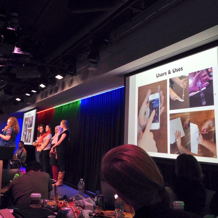 NahalTav's tweet photo. Team 6's #wearabledevice makes doing things w/ one hand easier or even possible! #designdc14 #UniversalDesign http://t.co/nXiYlxjdLW