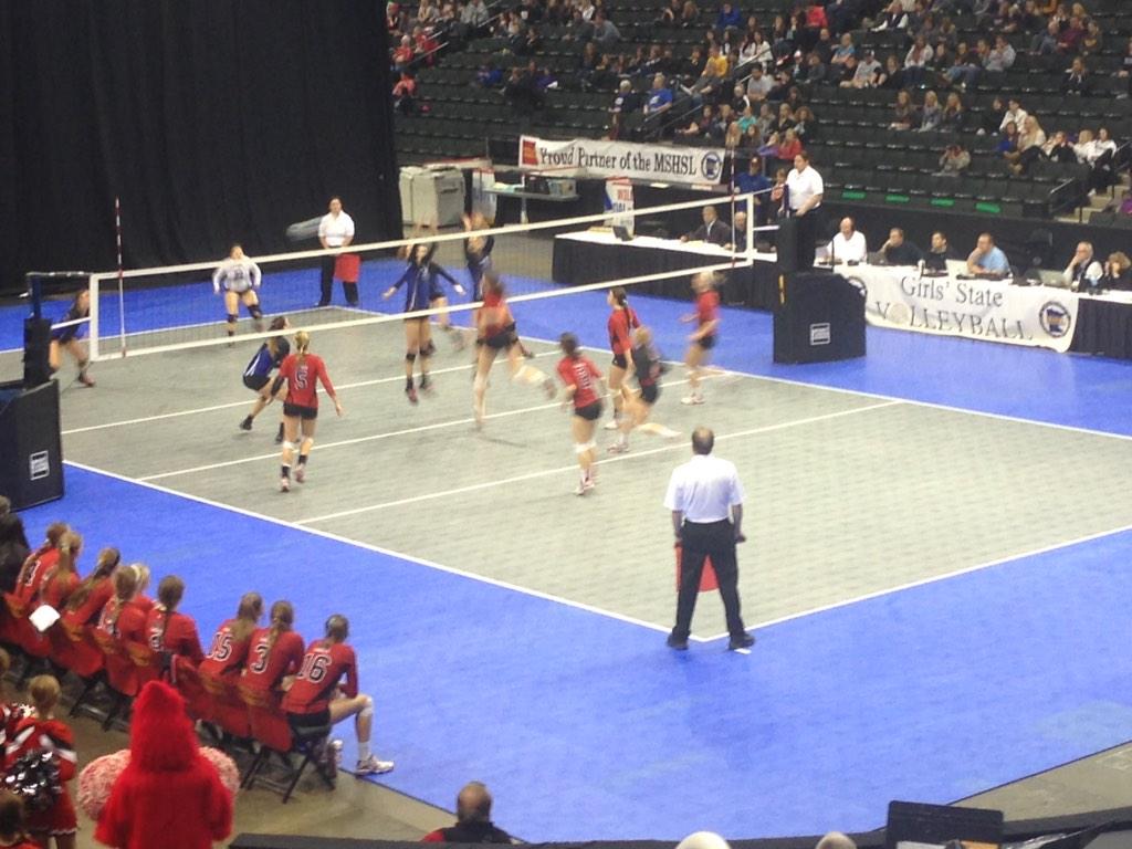 NRHEG_VB's tweet image. Watching Faribault BA win another one on to the state championships. #gopherconference #talented