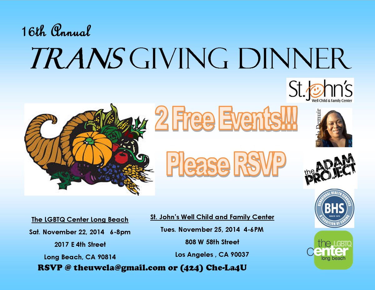 ADAMProjectLB's tweet image. Join us on Nov 22, 2014 for TransGiving!
