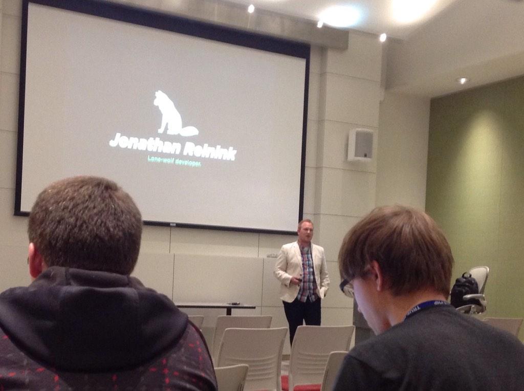 jeremydouglas's tweet image. Great talk from @reinink - no longer a Lone Wolfe. #truenorthphp